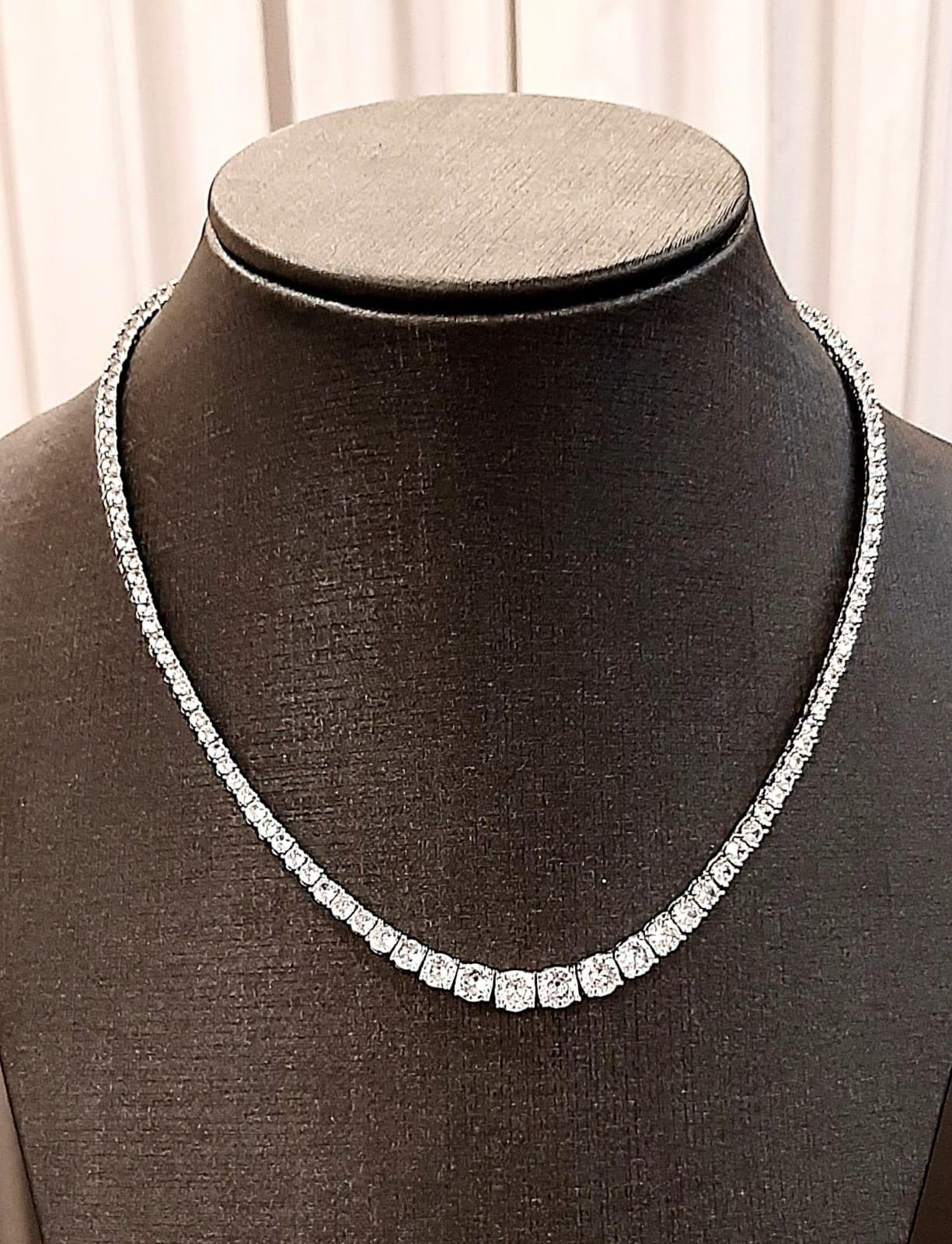 Gargantilha prata com pedra zircônia semijoia